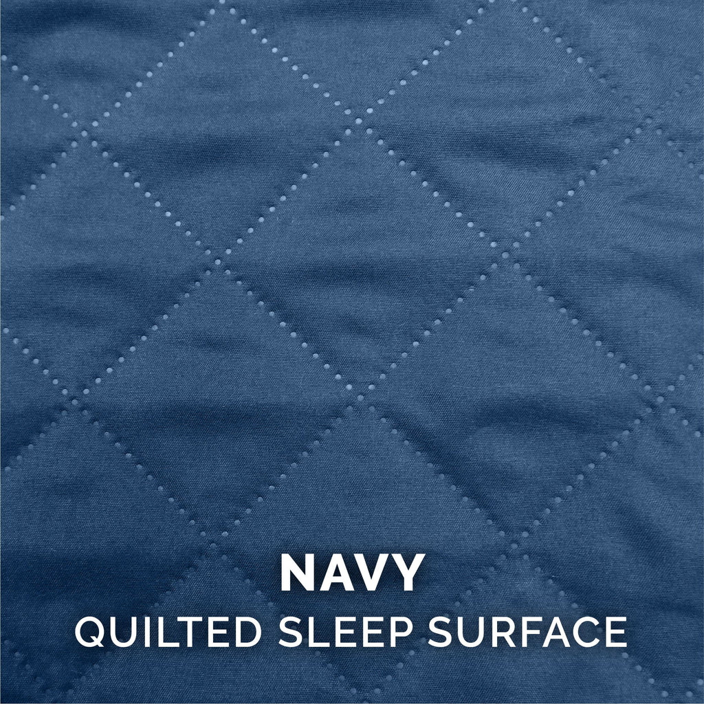 Pet Products Quilted Pillow Sofa Pet Bed for Dogs & Cats - Navy, Medium