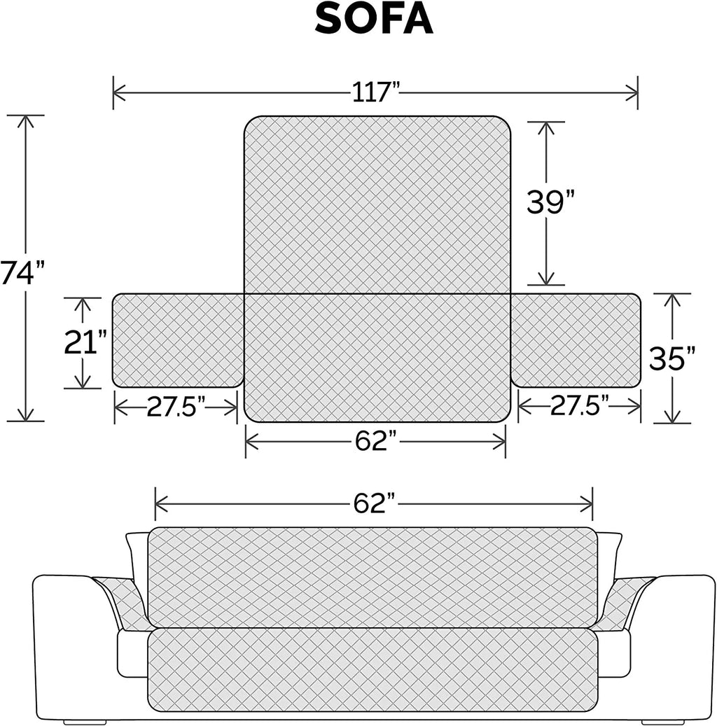 Productos Para Mascotas Protector De Muebles De Sofá Reversible - Espresso/Arcilla, Sofá