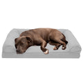 Pet Products Quilted Full Support Orthopedic Sofa Pet Bed for Dogs & Cats - Silver Gray, Large