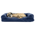 Pet Products Quilted Pillow Sofa Pet Bed for Dogs & Cats - Navy, Medium