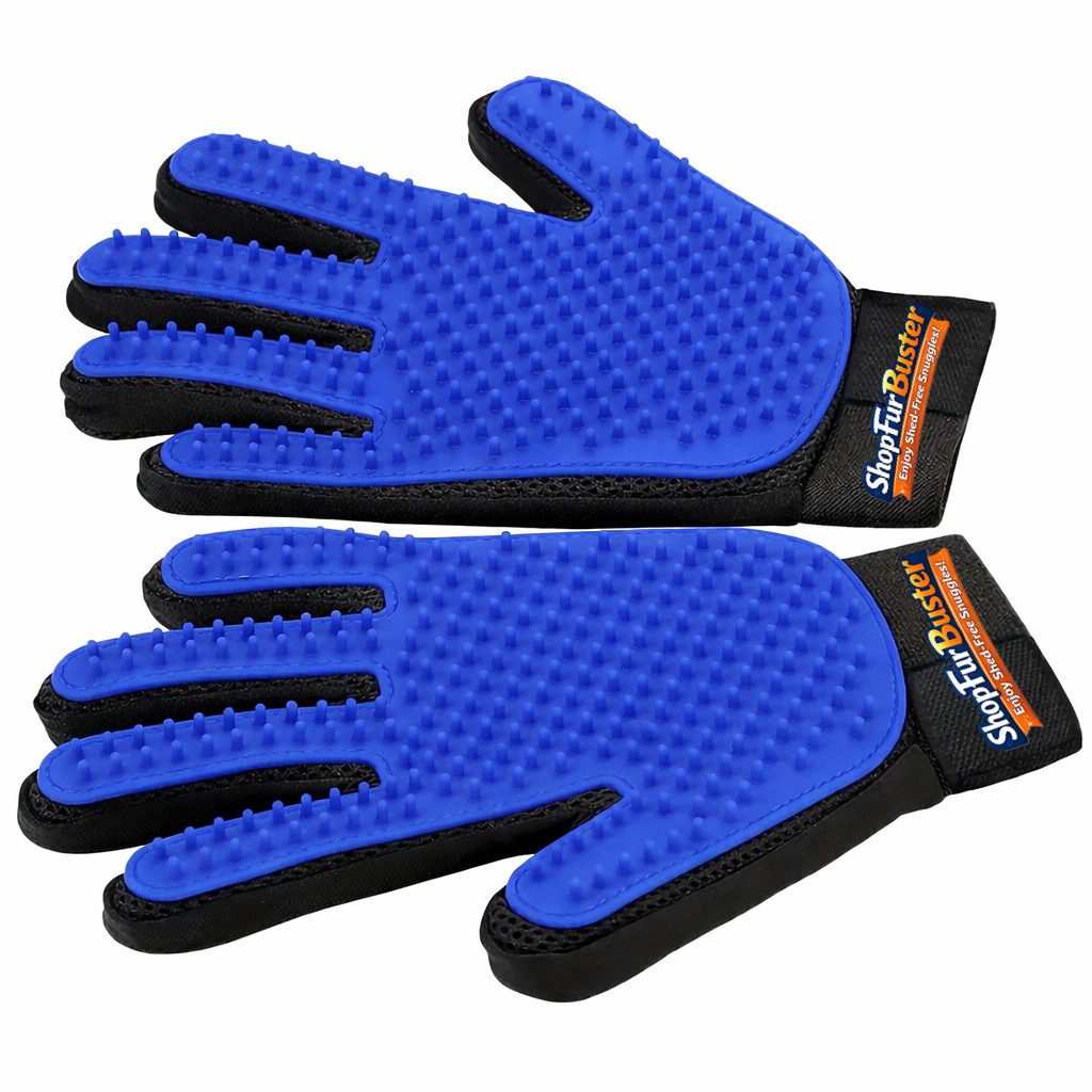 Pet Grooming Glove for Shedding Control and Furniture Hair Removal